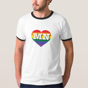 Ik hou van Minnesota Rainbow Heart T-shirt