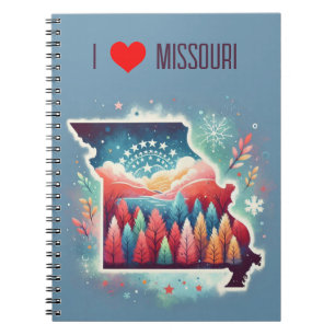 Ik hou van Missouri Kerstwinter Notitieboek