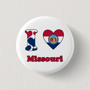 Ik hou van Missouri Ronde Button 3,2 Cm