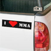 ik hou van mma bumper sticker (Op Truck)