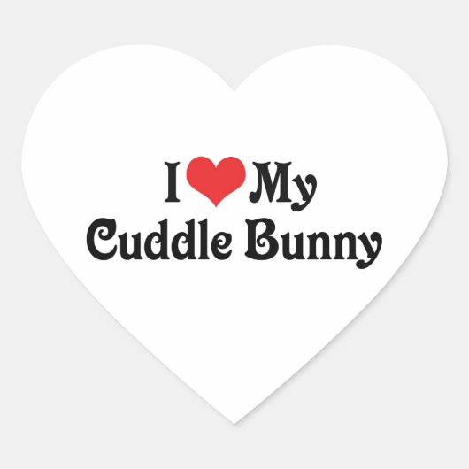 Ik hou van m'n knuffel hart sticker (Voorkant)