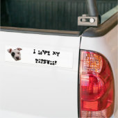 Ik hou van m'n pitbull Bumpersticker (Op Truck)
