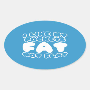 Ik hou van m'n zakdoekje. ovale sticker