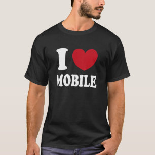 Ik hou van mobiel t-shirt