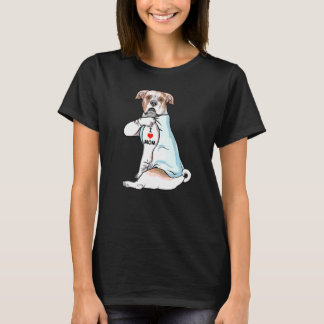 Ik hou van Moeder Tattoo Amerikaanse Bulldog Moede T-shirt
