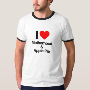 Ik hou van moederschap en appeltaart t-shirt