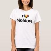 Ik hou van Moldavië vlag T-shirt (Voorkant)
