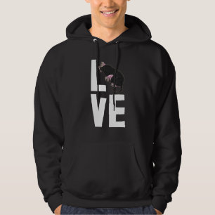 Ik hou van Moles dag vrouwen schattige kleine mol Hoodie