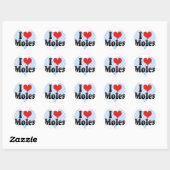 Ik hou van Moles Ronde Sticker (Vel)