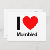 Ik hou van mompelen briefkaart (Voorkant / Achterkant)