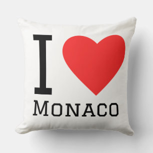 Ik hou van Monaco vierkante sticker Kussen