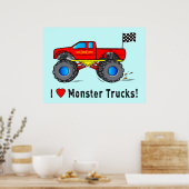 Ik hou van Monster Trucks! Poster (Keuken)