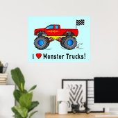 Ik hou van Monster Trucks! Poster (Thuiskantoor)