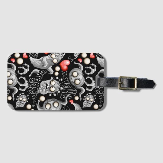 Ik hou van monsters omdat mensen klote zijn bagagelabel (Voorkant (horizontaal))