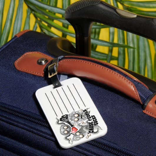 Ik hou van monsters omdat mensen klote zijn bagagelabel (Voorkant Insitu 1)