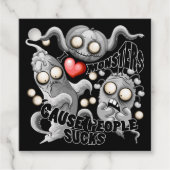 Ik hou van monsters omdat mensen klote zijn bedankjes labels (Voorkant)