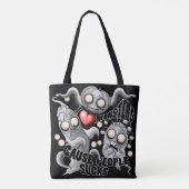 Ik hou van monsters omdat mensen klote zijn draagtas (Achterkant)