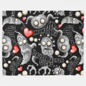 Ik hou van monsters omdat mensen klote zijn fleece deken (Voorkant (Horizontaal))