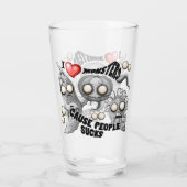Ik hou van monsters omdat mensen klote zijn glas (Achterkant)