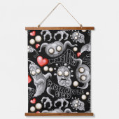 Ik hou van monsters omdat mensen klote zijn hangend wandkleed (Voorkant)