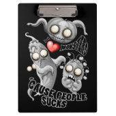 Ik hou van monsters omdat mensen klote zijn klembord (Voorkant)