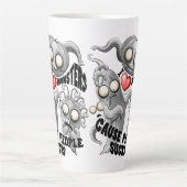 Ik hou van monsters omdat mensen klote zijn latte mok (Voorkant)