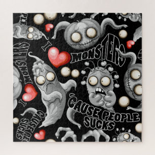 Ik hou van monsters omdat mensen klote zijn legpuzzel