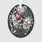 Ik hou van monsters omdat mensen klote zijn ornament (voorkant)