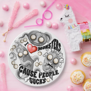 Ik hou van monsters omdat mensen klote zijn papieren bordje