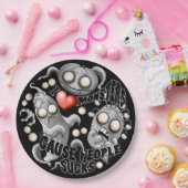 Ik hou van monsters omdat mensen klote zijn papieren bordje (Feest)