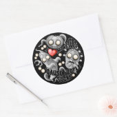 Ik hou van monsters omdat mensen klote zijn ronde sticker (Envelop)