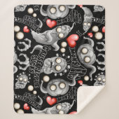 Ik hou van monsters omdat mensen klote zijn sherpa deken (Voorkant)