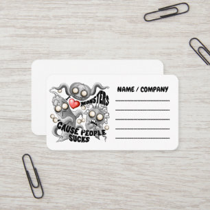 Ik hou van monsters omdat mensen klote zijn visitekaartje