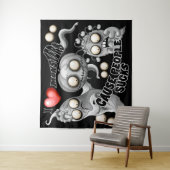 Ik hou van monsters omdat mensen klote zijn wandkleed (In situ)