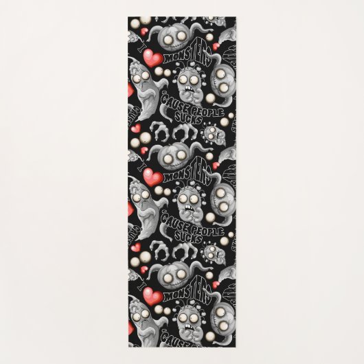 Ik hou van monsters omdat mensen klote zijn yogamat (Voorkant)