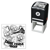 Ik hou van monsters omdat mensen klote zijn zelfinktende stempel (In situ)