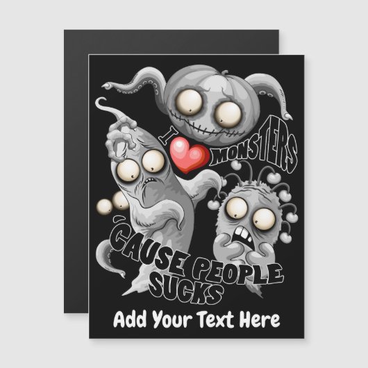 Ik hou van monsters omdat mensen stom zijn (Voorkant / Achterkant)