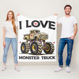 Ik hou van Monstertruck Fleece Deken