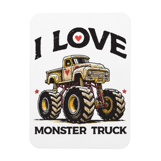 Ik hou van Monstertruck Magneet (Verticaal)