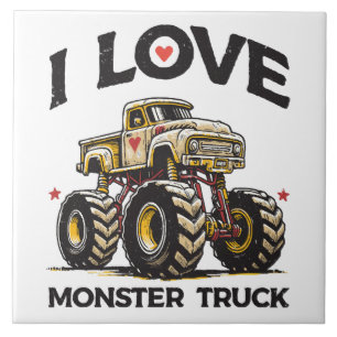 Ik hou van Monstertruck Tegeltje
