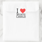 Ik hou van Monte carlo Vierkante Sticker (Tas)