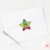 Ik hou van mooie Ethiopië Nationale vlag kleur kun Ster Sticker (Envelop)