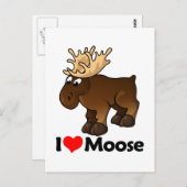 Ik hou van Moose Briefkaart (Voorkant / Achterkant)
