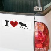 Ik hou van Moose Bumpersticker (Op Truck)