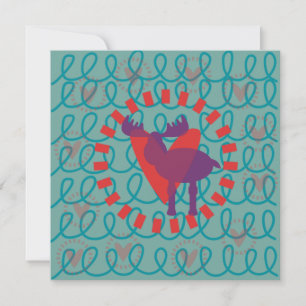 Ik hou van Moose Heart Doodle Natuur Lover Design