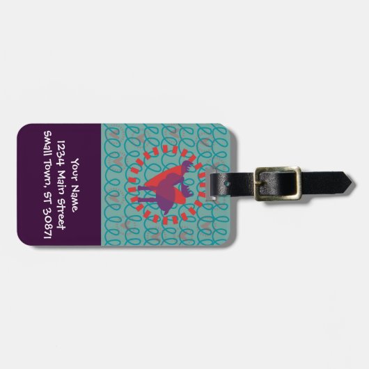 Ik hou van Moose Heart Doodle Natuur Lover Design Bagagelabel (Voorkant horizontaal)
