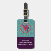 Ik hou van Moose Heart Doodle Natuur Lover Design Bagagelabel (Voorkant verticaal)