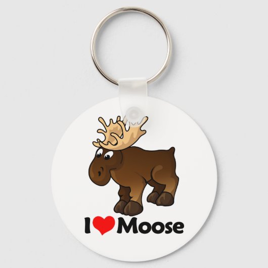 Ik hou van Moose Sleutelhanger (Voorkant)