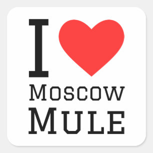 Ik hou van Moskouse mule Vierkante Sticker