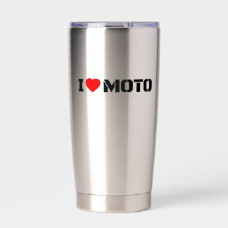 Ik hou van Moto Geïsoleerde Tumbler Drinkbeker